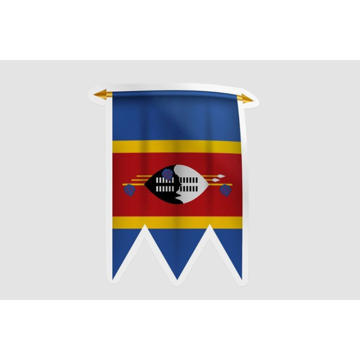 Eswatini Flag Pennant Style 9 - DecalsHouse