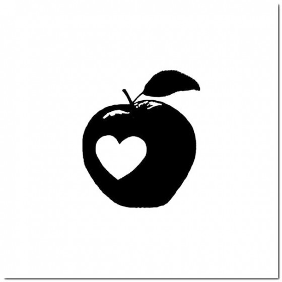 Apple Heart Decal Sticker