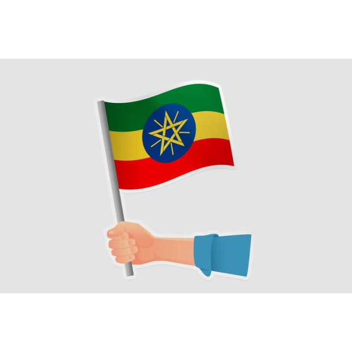 Ethiopia Flag Hand - DecalsHouse