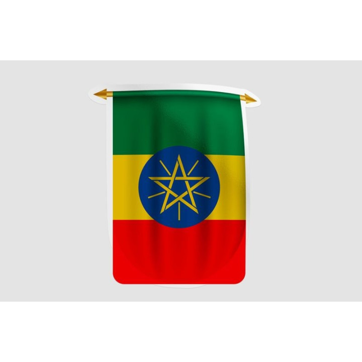 Ethiopia Flag Pennant Style 6 - DecalsHouse