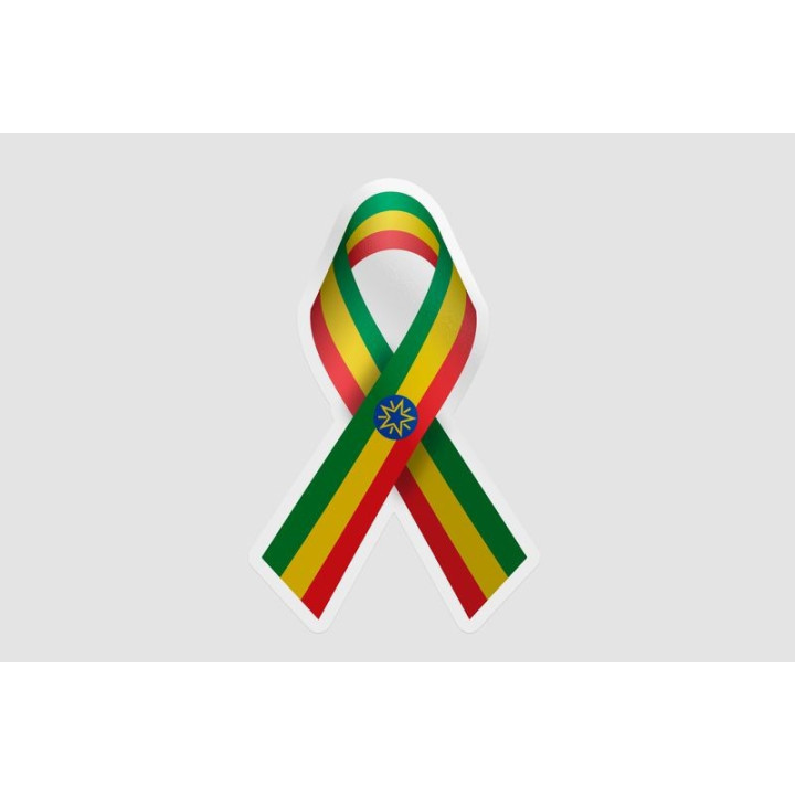 Ethiopia Flag Ribbon - DecalsHouse
