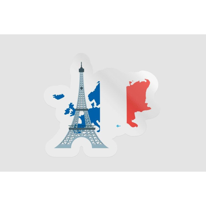 France Eiffel Tower Stickers – Paris Europe Decals (2-Pack)