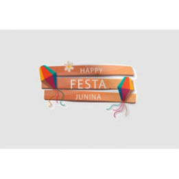 Happy Festa Junina Stickers – June Festival Decals (2-Pack)