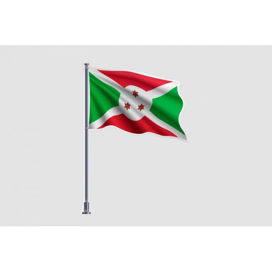 Burundi Flag Style 10 Sticker