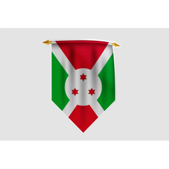 Burundi Flag Style 12 Sticker