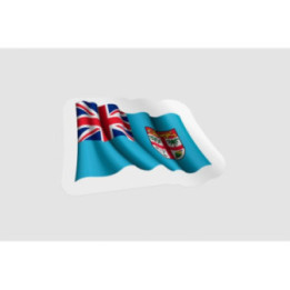 Fiji Flag Waving Style 2 - DecalsHouse