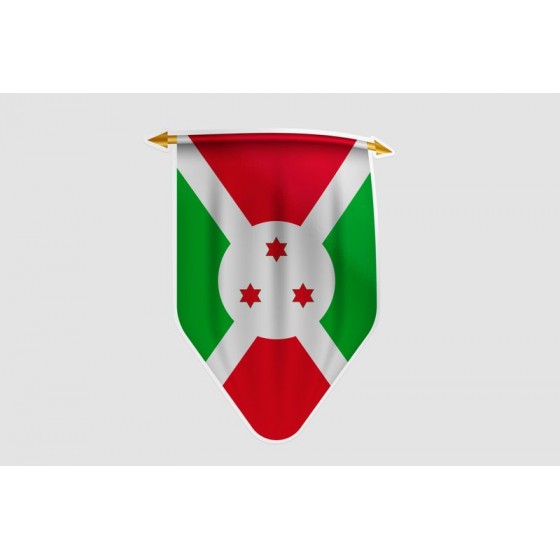 Burundi Flag Style 14 Sticker
