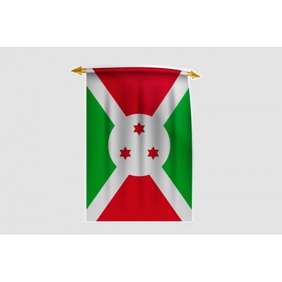 Burundi Flag Style 15 Sticker