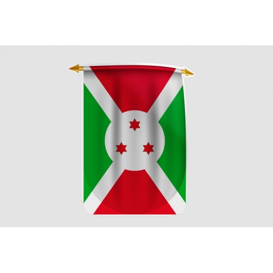 Burundi Flag Style 16 Sticker