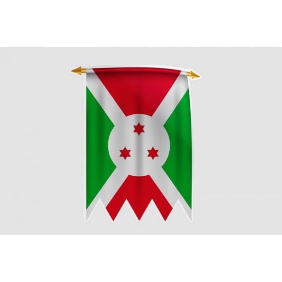 Burundi Flag Style 17 Sticker
