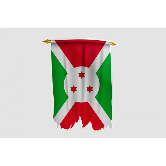 Burundi Flag Style 18 Sticker