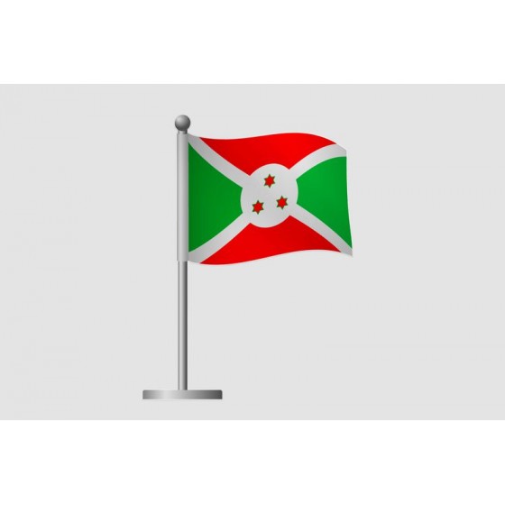 Burundi Flag Style 2 Sticker