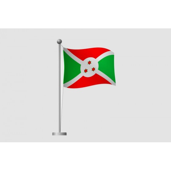 Burundi Flag Style 3 Sticker
