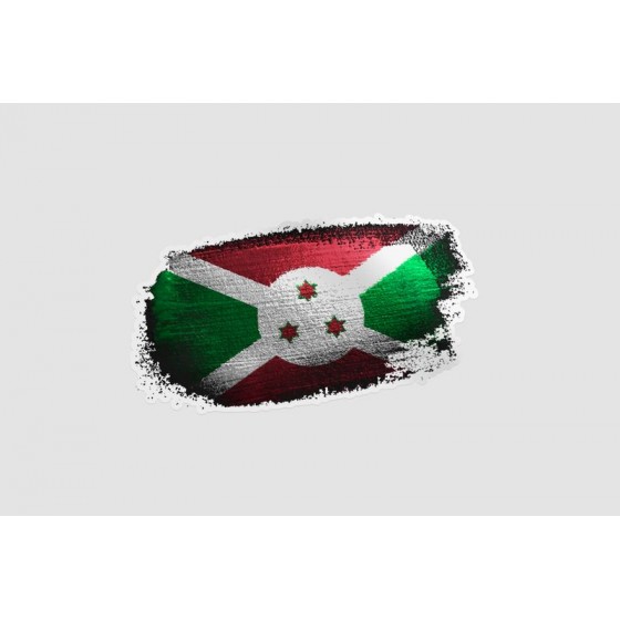 Burundi Flag Style 5 Sticker