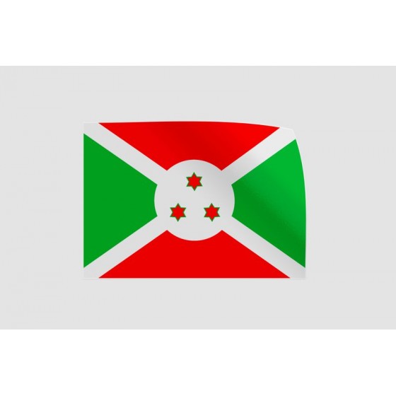 Burundi Flag Style 6 Sticker