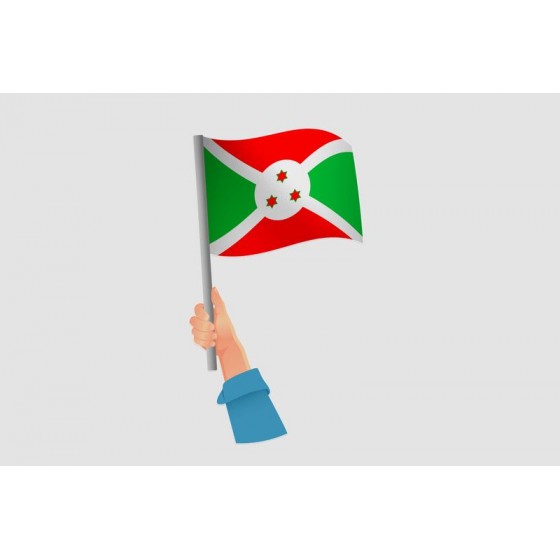 Burundi Flag Style 7 Sticker