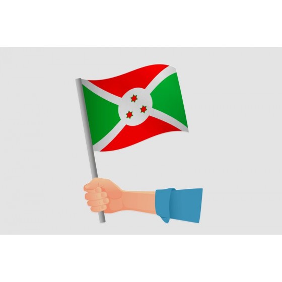Burundi Flag Style 8 Sticker