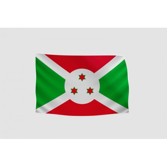 Burundi Flag Style 9 Sticker
