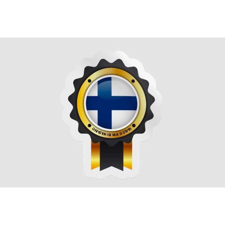Finland Flag Badge Style 11 - DecalsHouse