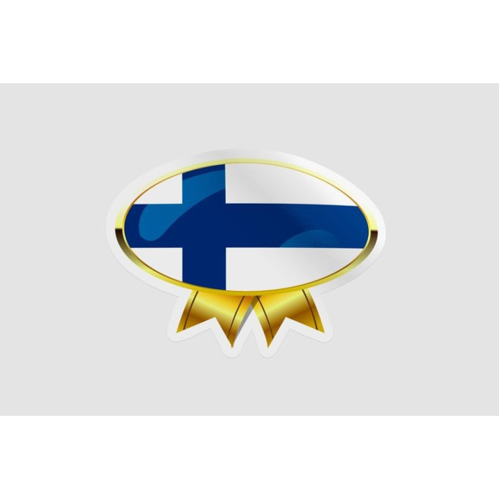 Finland Flag Badge Style 2 - DecalsHouse