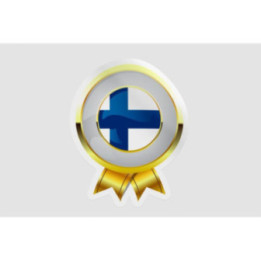 Finland Flag Badge Style 7 - DecalsHouse