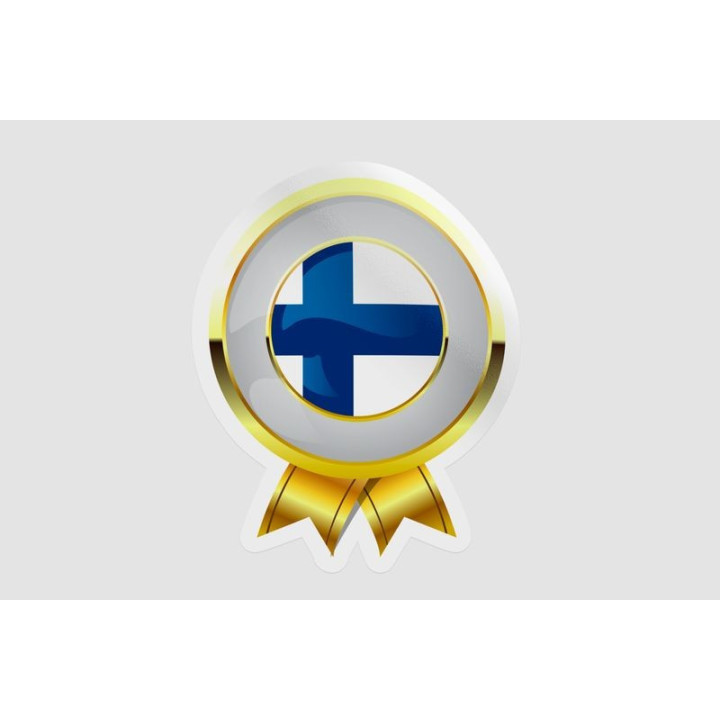 Finland Flag Badge Style 7 - DecalsHouse