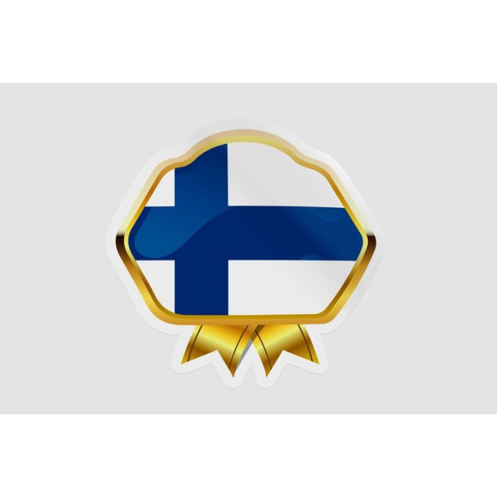 Finland Flag Badge Style 8 - DecalsHouse