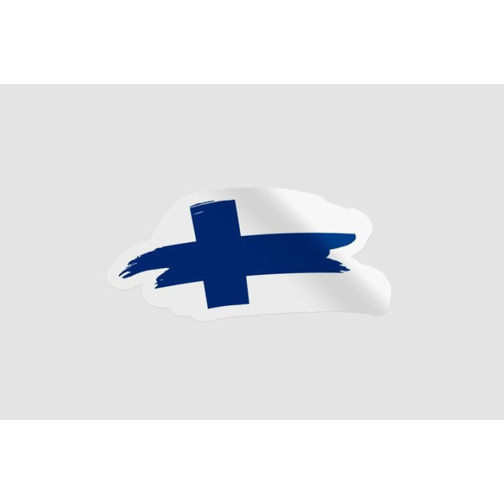 Finland Flag Brush Style 4 - DecalsHouse