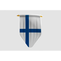 Finland Flag Pennant Style 7 - DecalsHouse