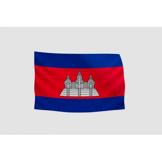 Cambodia Flag Style 6 Sticker