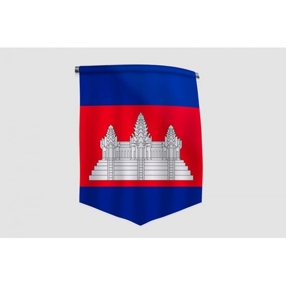 Cambodia Flag Style 7 Sticker