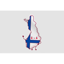 Finland Map Flag Faces Style 10 - DecalsHouse