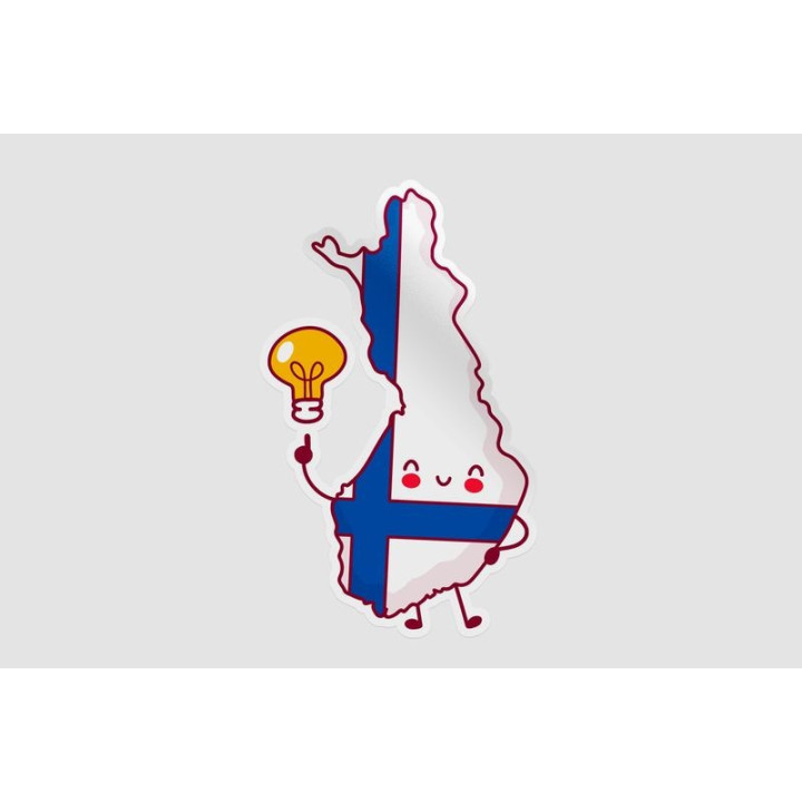Finland Map Flag Faces Style 2 - DecalsHouse