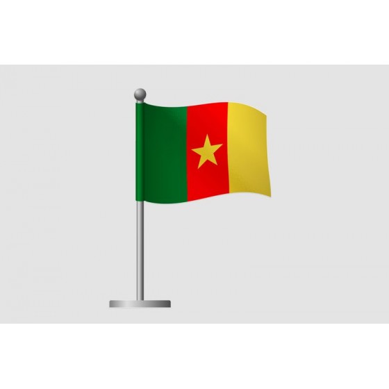Cameroon Flag Style 10 Sticker
