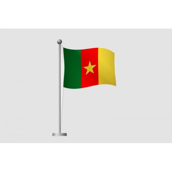 Cameroon Flag Style 11 Sticker