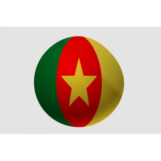 Cameroon Flag Style 12 Sticker