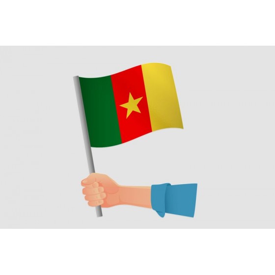 Cameroon Flag Style 13 Sticker