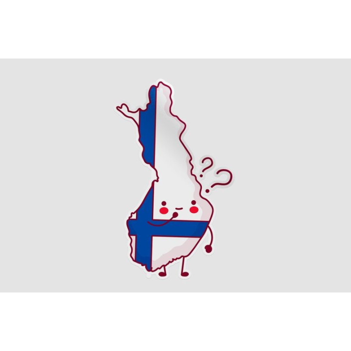 Finland Map Flag Faces Style 8 - DecalsHouse
