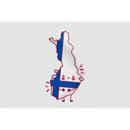 Finland Map Flag Faces Style 9 - DecalsHouse