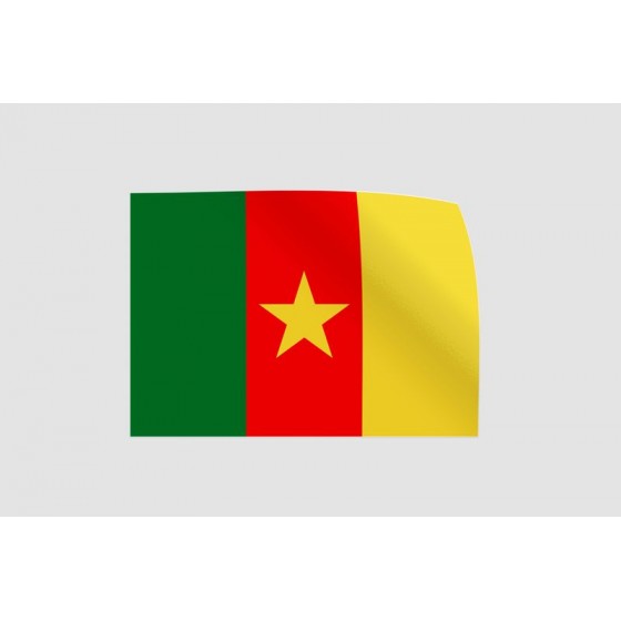 Cameroon Flag Style 14 Sticker