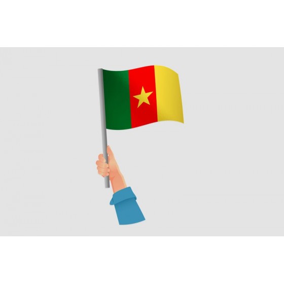 Cameroon Flag Style 15 Sticker