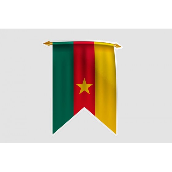 Cameroon Flag Style 16 Sticker