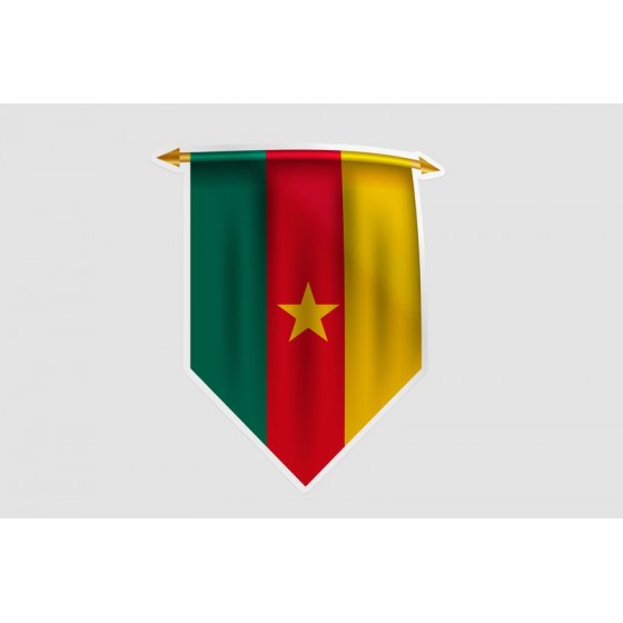 Cameroon Flag Style 17 Sticker
