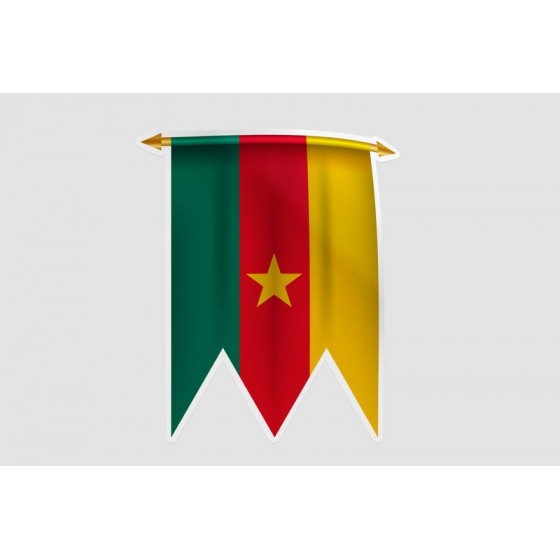 Cameroon Flag Style 18 Sticker