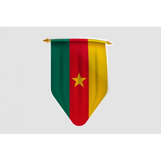 Cameroon Flag Style 19 Sticker