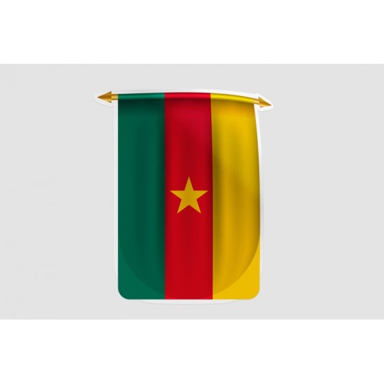 Cameroon Flag Style 21 Sticker