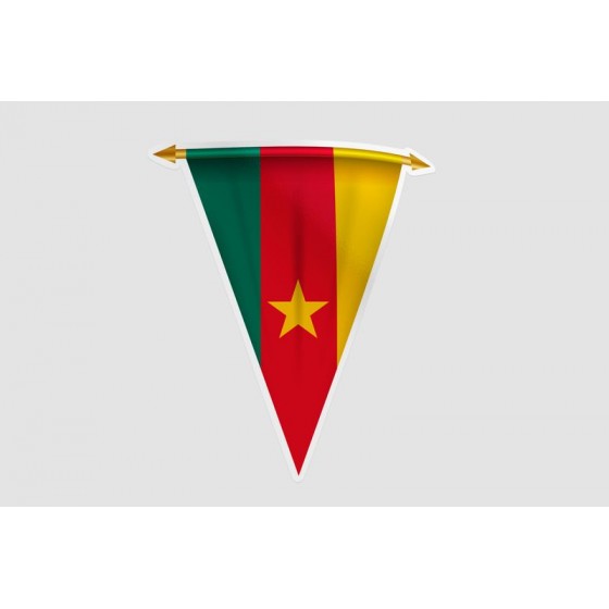 Cameroon Flag Style 22 Sticker