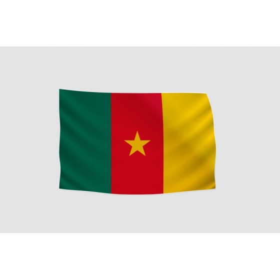 Cameroon Flag Style 25 Sticker