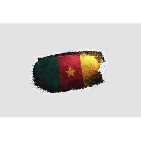 Cameroon Flag Style 26 Sticker