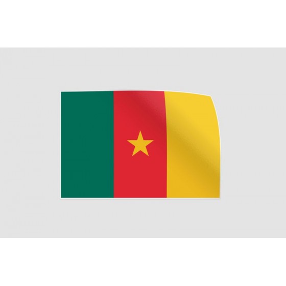 Cameroon Flag Style 27 Sticker
